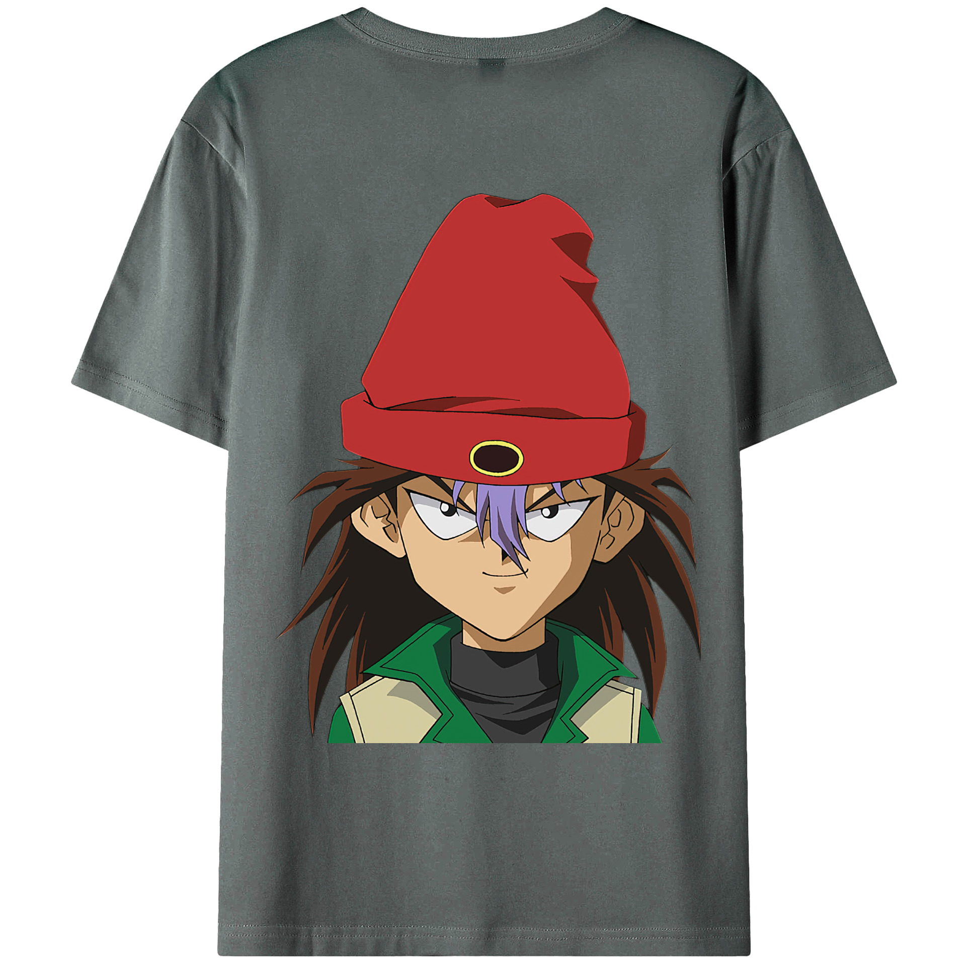（画像用） 遊☆戯☆王 Yu-Gi-Oh! 綿100％ メンズ半袖Tシャツ（バックプリント） 通気性